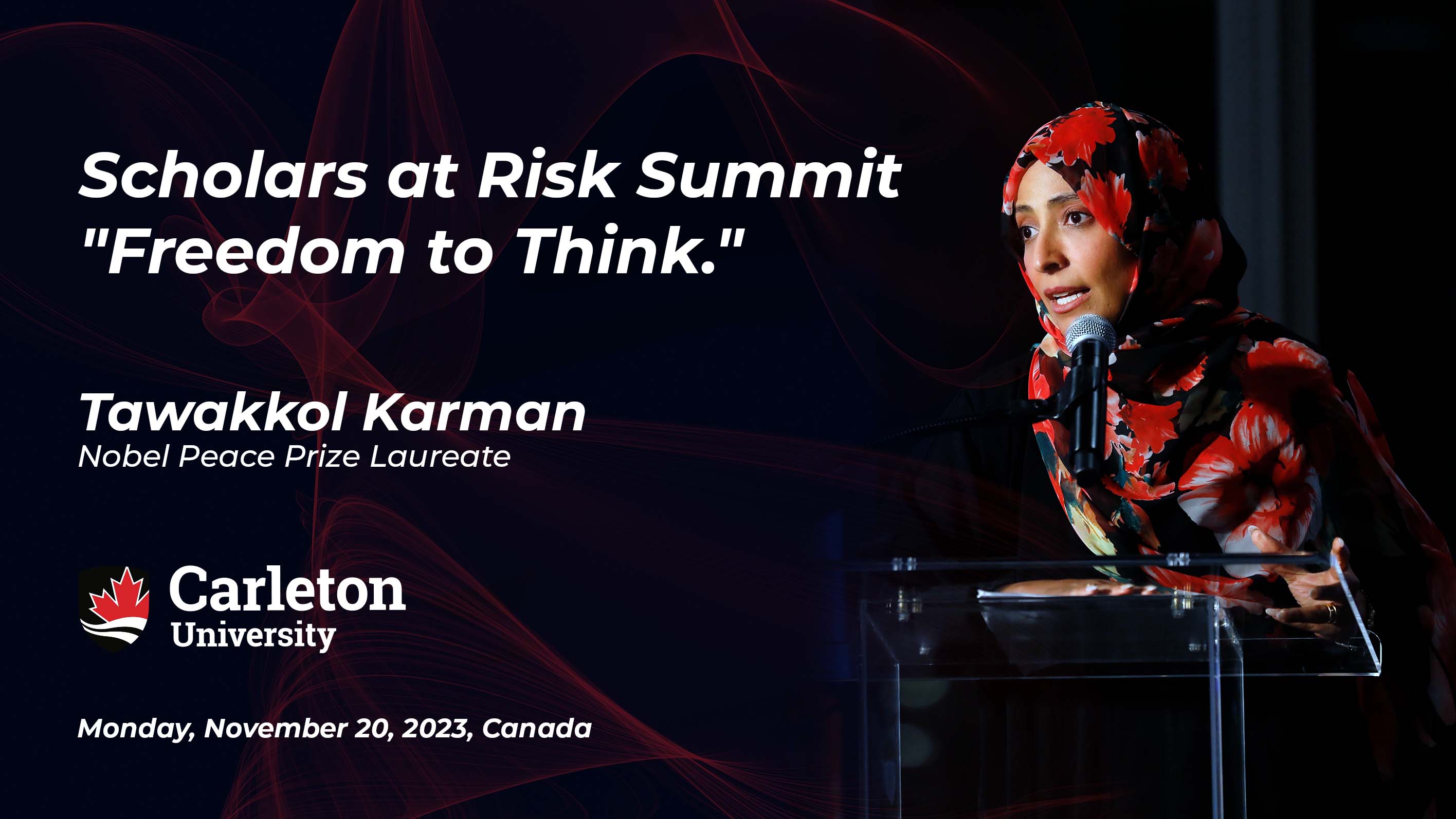 Nobel Laureate Tawakkol to take part in “Scholars at Risk Summit” in Ottawa